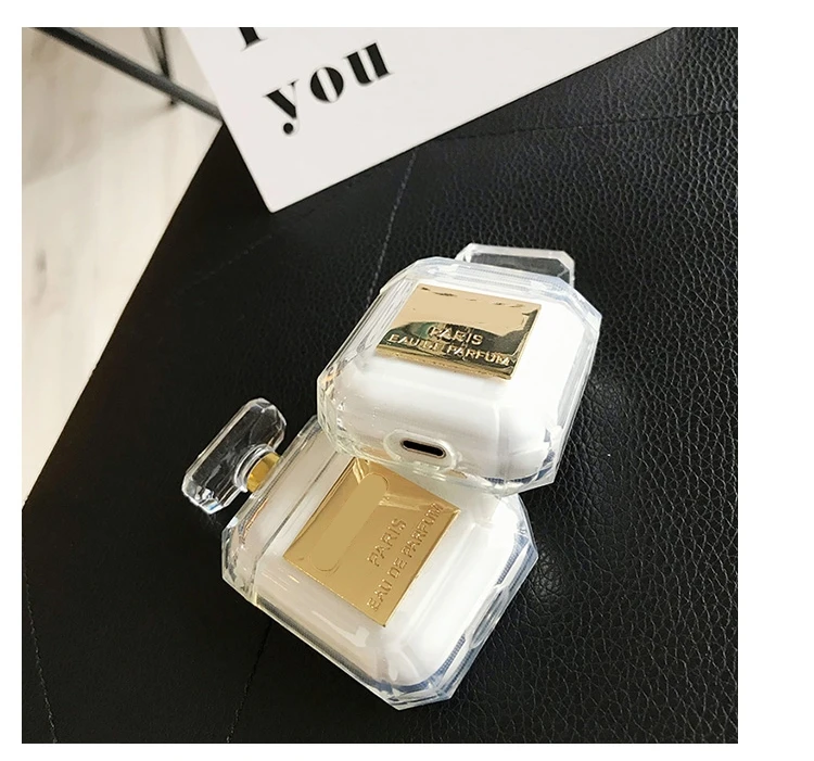 Силиконовый чехол в виде флакона духов для airpods, защитный чехол для наушников, Bluetooth, беспроводной Чехол для наушников, чехол для зарядки