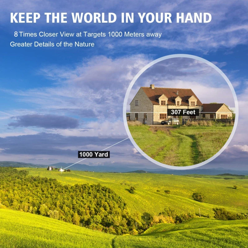 Телескоп 20x50 складной бинокль с HD ночным видением для наблюдения за птицами