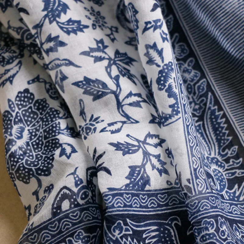 

2019 New style Chinese Classic silk Spring summer autumn and winter women beautiful foulard scarf lady beach fashion print shawl