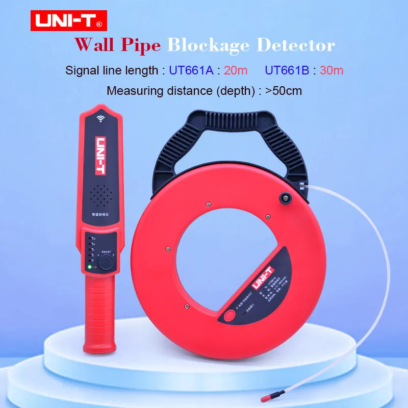 UNI-T UT661A UT661B стены ПВХ железные трубы детектор засорения диагностический инструмент сканер трубопровода Блокировка засорения сантехники инструмент
