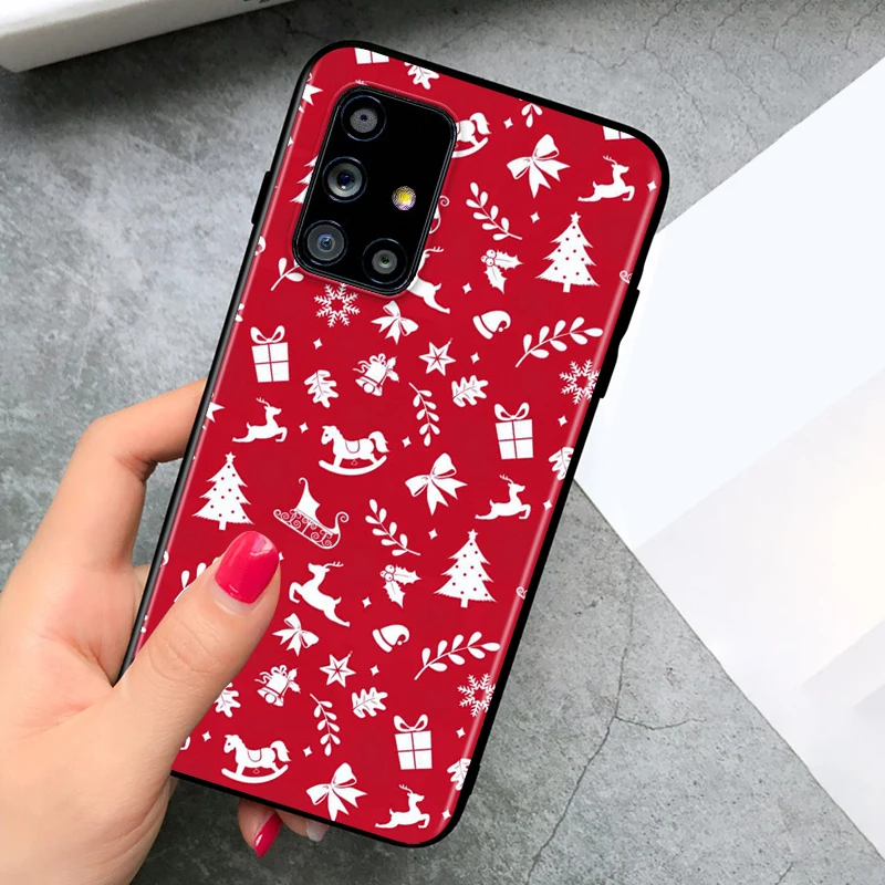 

Merry Christmas for Samsung A9 A8 A8S A7 A6 A6S A5 A3 A750 Plus Star 2018 2017 2016 Black Phone Case