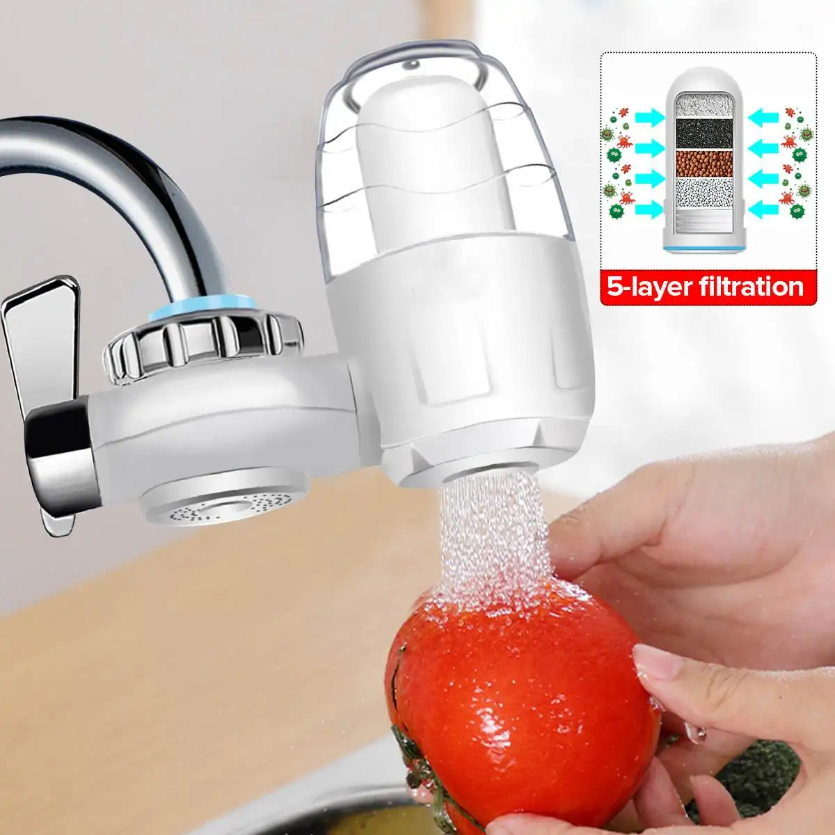 

7 Layer Water Filter Replacement Tap Water Purifier Kitchen Faucet Washable Ceramic Percolator Filtro Rust Bacteria Removal
