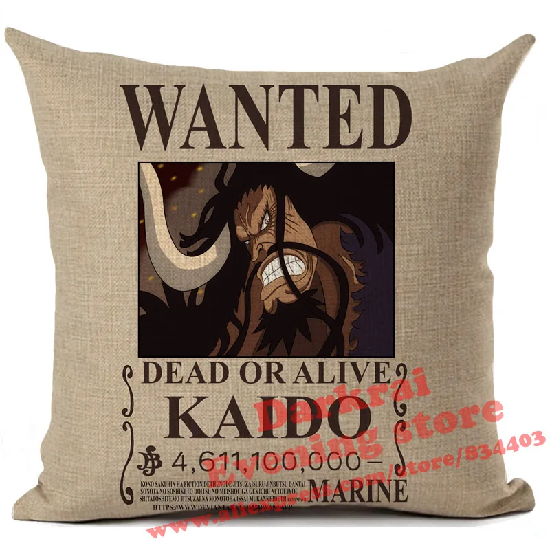 Аниме one piece Wanted Order Чехлы для подушек, Мультяшные украшения для дома, гостиной, дивана, поясные подушки, декоративная наволочка