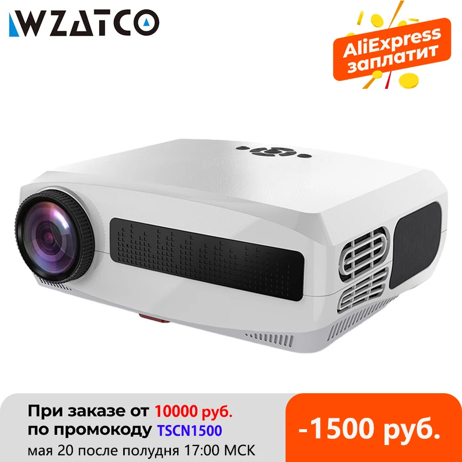 aliexpress.com - WZATCO C3 New LED Projector Android 10.0 WIFI Full HD 1080P 300 inch Big Screen Proyector 3D Home Theater Smart Video Beamer