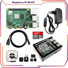 Raspberry pi 4 8 Гб комплект 4B 8 Гб BCM2711 четырёхъядерный телефон 1,5 ГГц 2 ГБ4 ГБ8 ГБ ОЗУ с двухдиапазонным WIFI Bluetooth Поддержка PoE