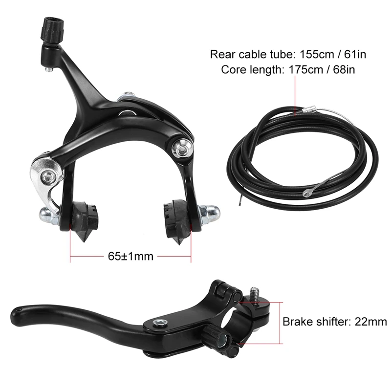 

Fixie Road Bike Cruiser Brake Set Bike Brake Kit Bike Caliper Brake Kit Side Pull Brake Set For Most Fixie Bike