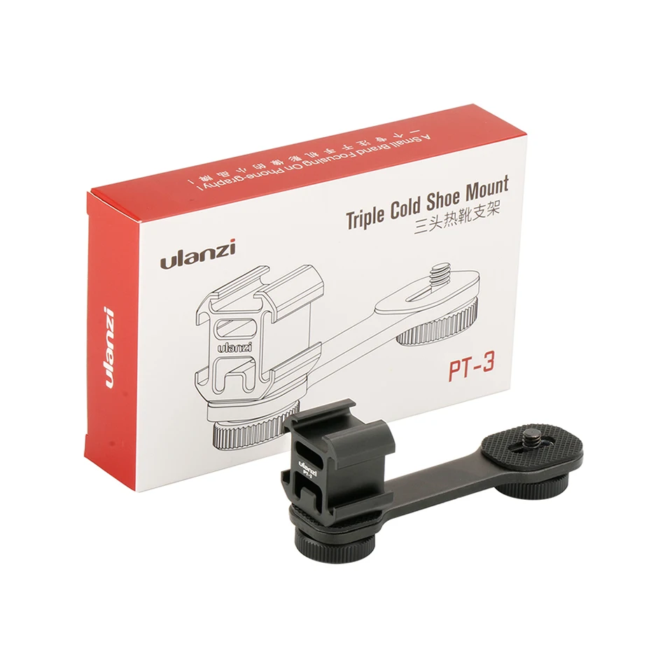 Металлический удлинитель с 3 креплениями для холодного башмака адаптер 1/4 дюйма