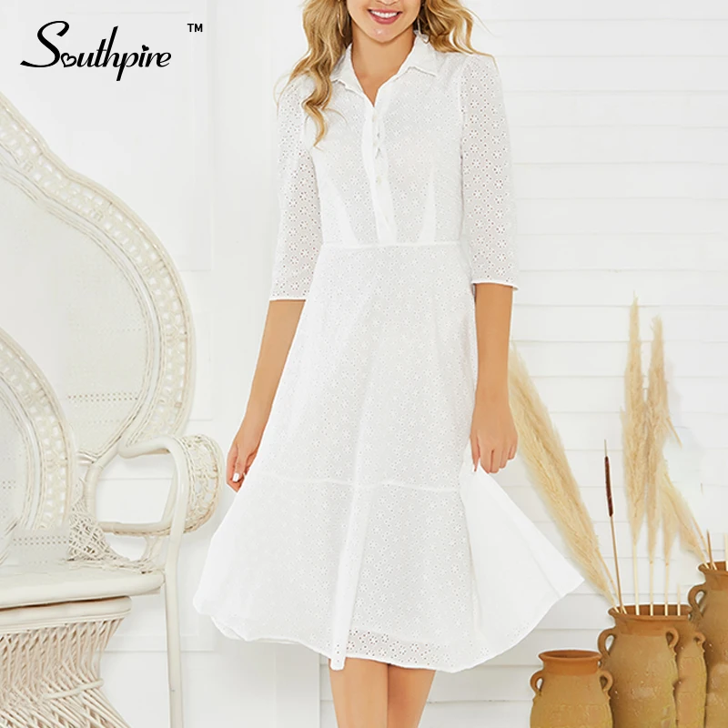 Southpire/хлопковое кружевное платье с цветочной вышивкой женские модные Хлопковые