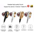 Наушники QKZ CK8 с двойным драйвером, стереонаушники с Hi-Fi монитором, наушники-вкладыши с микрофоном, Спортивная гарнитура для бега, проводные наушники 3,5 мм
