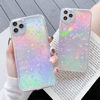 Tfshining Conch Shell Phone Cases For iPhone Pro Max Plus 2020 Bling Glitter Laser Case TPU Back Cover