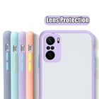 Матовый противоударный чехол LOVECOM для Xiaomi 11 10T Lite Redmi Note 10 10S 9S 9 Pro Max Note 8 POCO X3 NFC F2 Pro, прозрачный чехол карамельных цветов