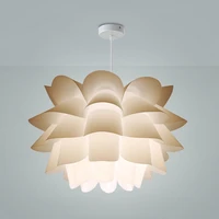 lotus chandelier ceiling pendant diy puzzle lights modern lamp shade for north european style room decoration