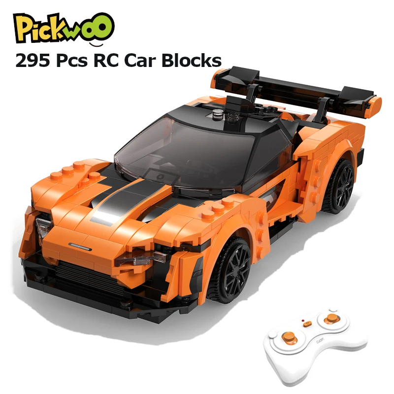 pickwoo d25 city rc racing car building blocks compatible moc high tech remote control super sports vehicle bricks gifts toys free global shipping