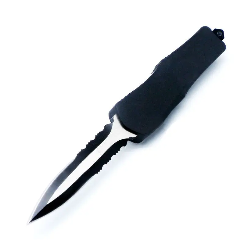 double half serrated MIT Troodotfne Big A07 самозащита с помощью складной карманный нож охотничий нож сувенирные ножи фиксированный нож с лезвием - Цвет: double half serrated