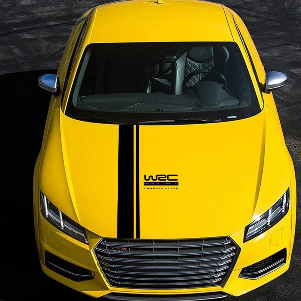 

Car Hood Cover Stickers For Ford Focus VW Crult Toyota Nissan WRC Tuning Auto Accessories Stripe Bonnet Vinyl Decalsuze products