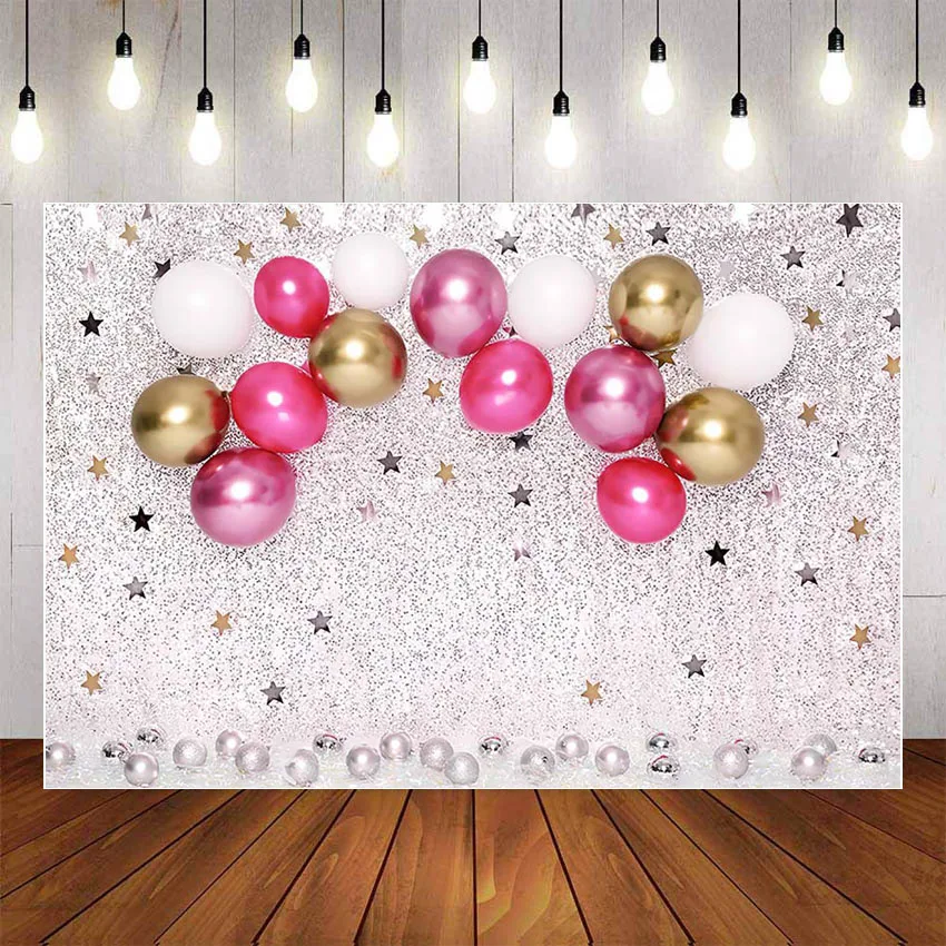 

Фон для фотосъемки Mehofond воздушные шары звезды торт разбитые Девочки День Рождения вечевечерние НКА декорация фон для фотостудии реквизит