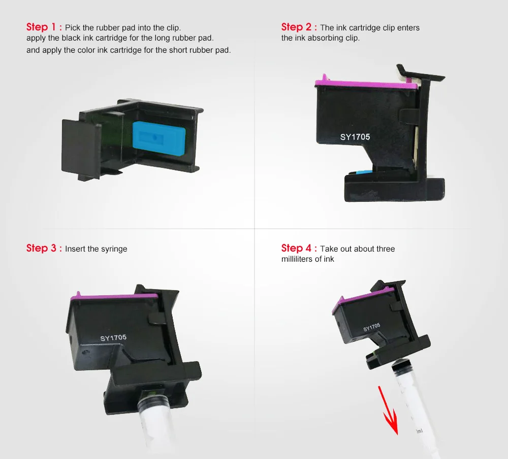 CMYK поставляет Универсальный фотографический инструмент с зажимом для HP 110 101 102 129