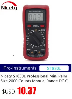 Хороший ST890C+ True RMS 6000 отсчетов DMM мультиметр 10A 1000 в ручной диапазон емкость температура цифровой мультиметр NCV