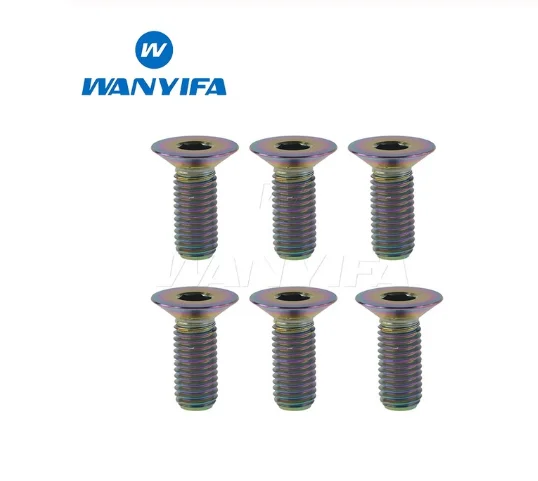 Титановый &quotWanyifa&quot Болт M6X10 15 25 30 35 40 45 мм Ti винты с потайной головкой Аллен
