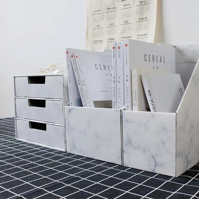 Милый Мраморный держатель для ручек 4 шт. школьный чехол хранения книжная полка