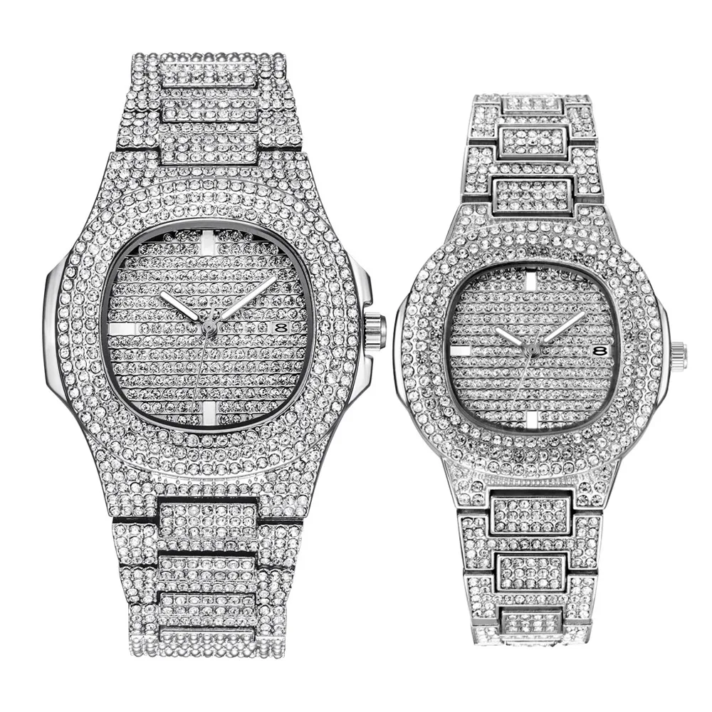 Дропшиппинг лед и экстравагантные роскошные часы с бриллиантами Для мужчин