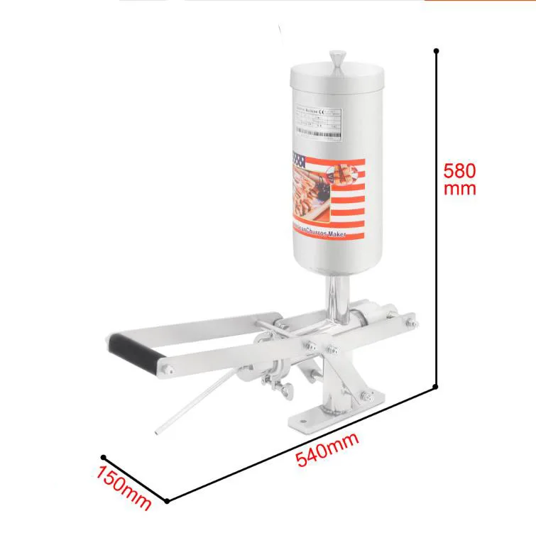 304 нержавеющая сталь 5L Испания Churro выдавливатель для пищевых продуктов с