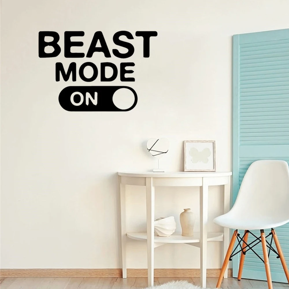 

Beast Mode On Wall Sticker Game Wall Decal Home Decoration For Living Room Bedroom Vinyl Revocable Mural DW5539