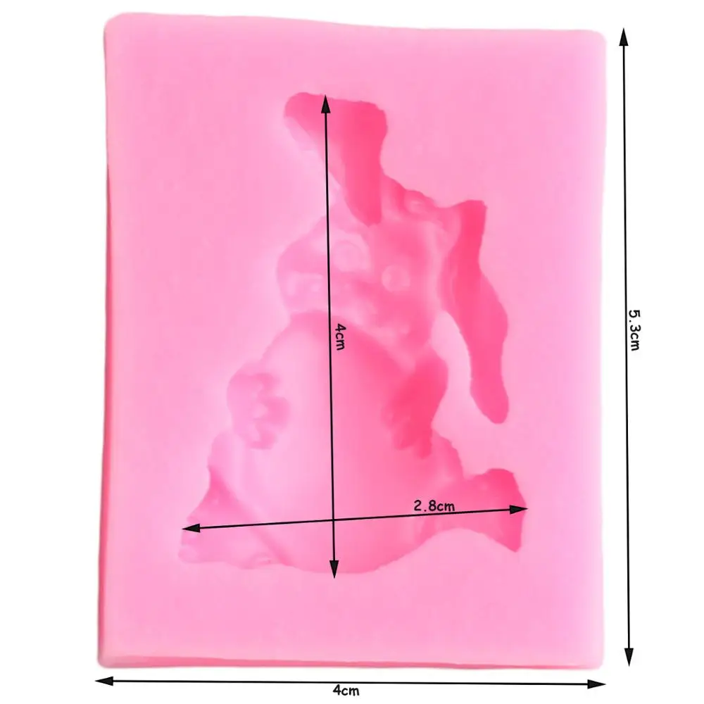 3D кролик силиконовые формы кекс Топпер помадка украшения торта инструменты