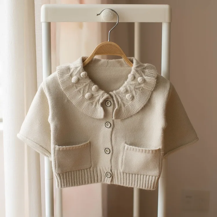 Весенне-осенний Детский свитер для девочек вязаный детский с длинными рукавами