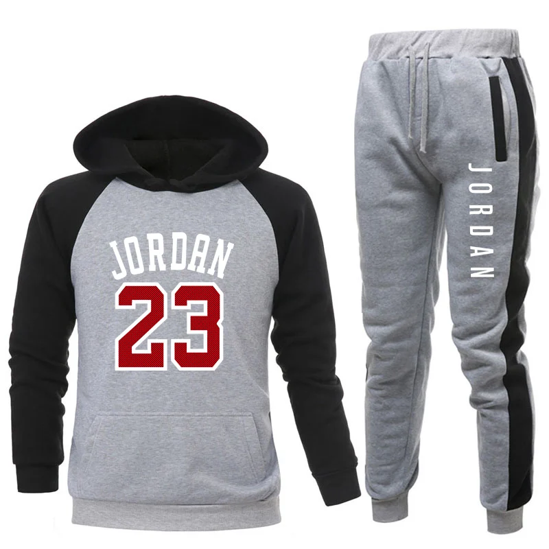 

2020 Men's Jordan 23 Casual Hoodie Letter Print Color Block Jogging Sportswear Basketball Uniform Fashion Cotton Sports Tracksui