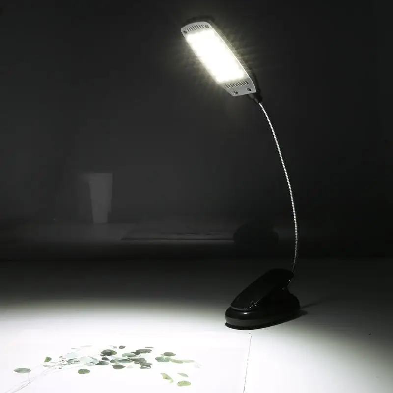Flexible USB/Battery Powered Led Desk Lamp 28 LED Bulbs Reading Light Clip-on Bed Table | Лампы и освещение