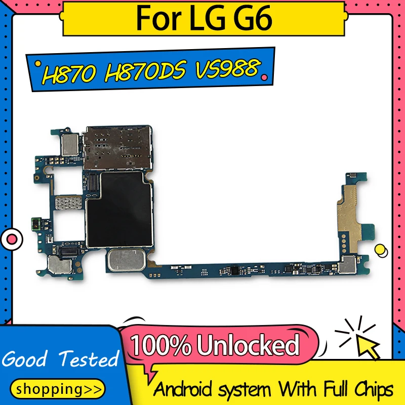 Полностью протестированная разблокированная материнская плата для LG G6 H870 VS988