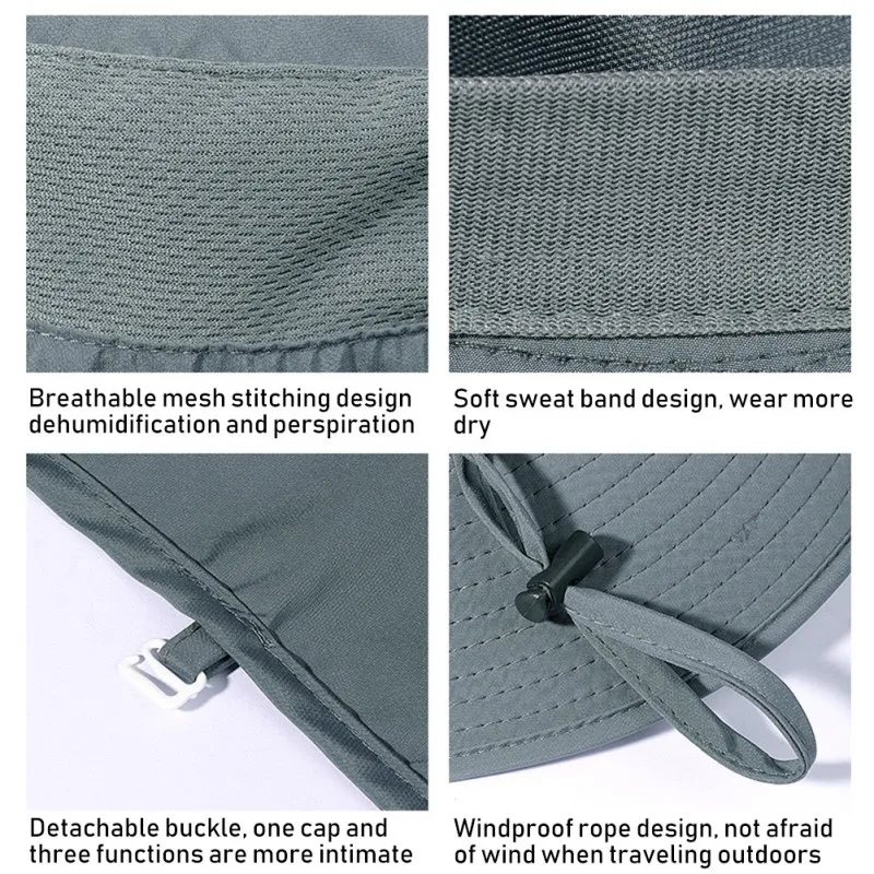 

Fishing Caps Sun Block Quick Drying Unisex Hat for Men Summer UV Protection Sunshade Outdoor Climbing Quick Dry Bucket Hat