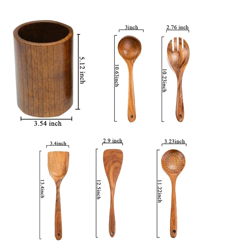 Деревянная кухонная утварь с ведром для хранения кухонных принадлежностей