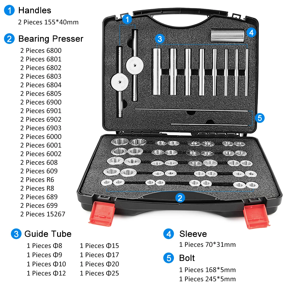 

Bicycle Bearing Press Set For Wheels Hub Bearing Installation Bicycle Frame Turning Point Bearing Assembly Tool