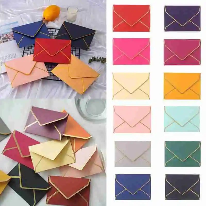 1 шт винтажный Ретро цветной бумажный пустой конверт для приглашения на свадьбу