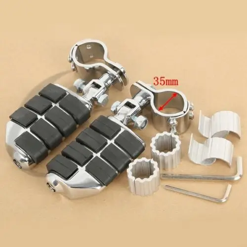 Мотоциклетная хромированная подножка Dually Highway FootPegs для Honda GoldWing GL1500 GL1100 GL1200 Harley 25