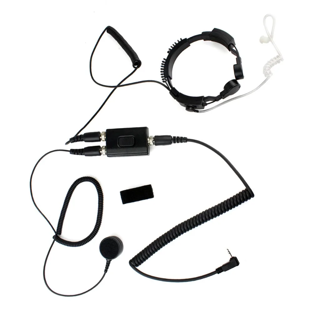

1 Pin Military Covert Grade Tactical IP54 Waterproof anti-radiation Telescopic Throat Mic Earpiece Headset FRS/GMRS C1037A
