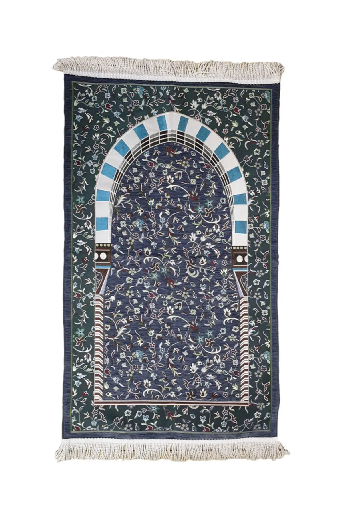 Молитвенный коврик Arabik Ravza из шенилла серый