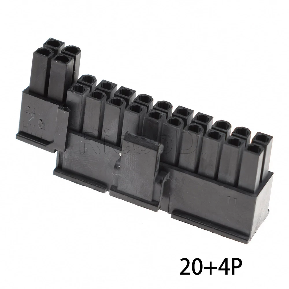 100 шт 20 плюс 4pin ATX гнездовой разъем Черный Molex JMT Разъем 5557 | Обустройство дома
