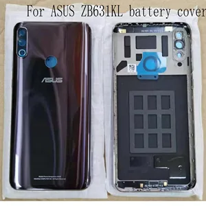Задний корпус для ASUS Zenfone Max Pro M2 ZB631KL, задняя крышка аккумулятора, запасная часть с объективом и клеем