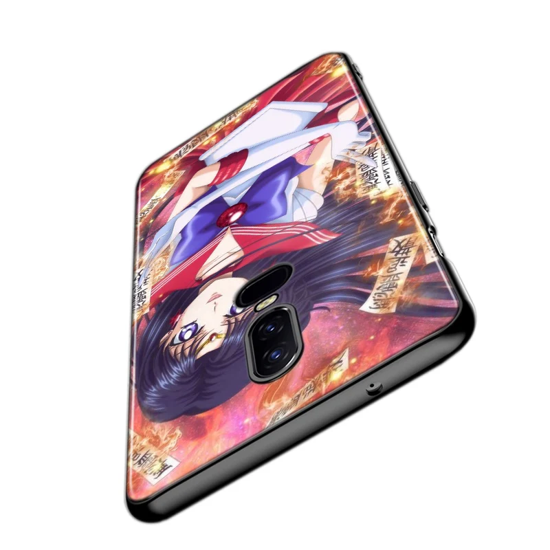 

Silicone Black Cover Cartoon Sailor Mars For OnePlus 5T 6 6T 7T 7 7 8 Pro Phone Case Shell Coque
