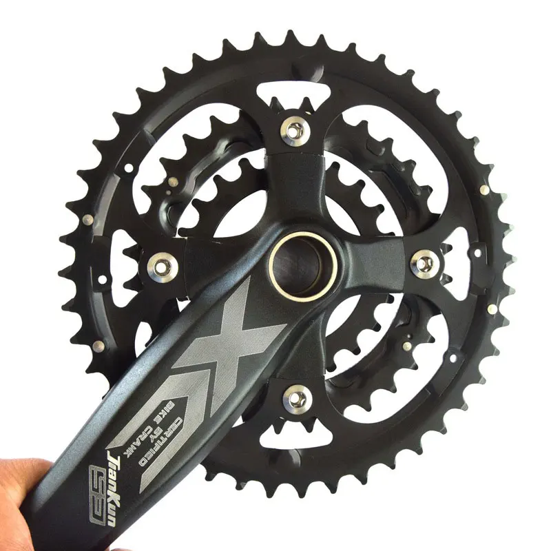 

Hot Mountain Bike Crankset 104 BCD Integrated Hollow Crankset Easy to Modify Single Crank Set for Bicycle Crank Repalcement