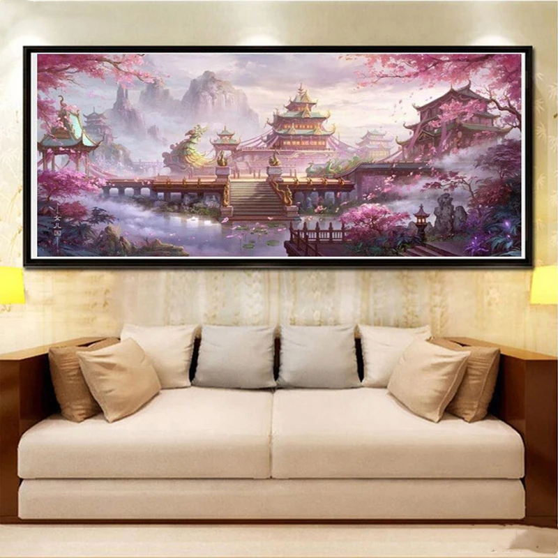 

Full Square Round Drill 5D Diy Diamond Painting Fantasy Fairyland Scenery Embroidery Beaded Cross Stitch Home DecorationZP-4249