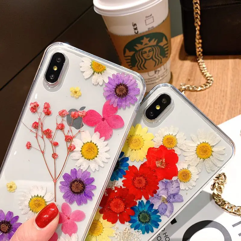 Чехол для телефона Onnlink настоящий прессованный чехол с высушенным цветком IPhone11 Pro