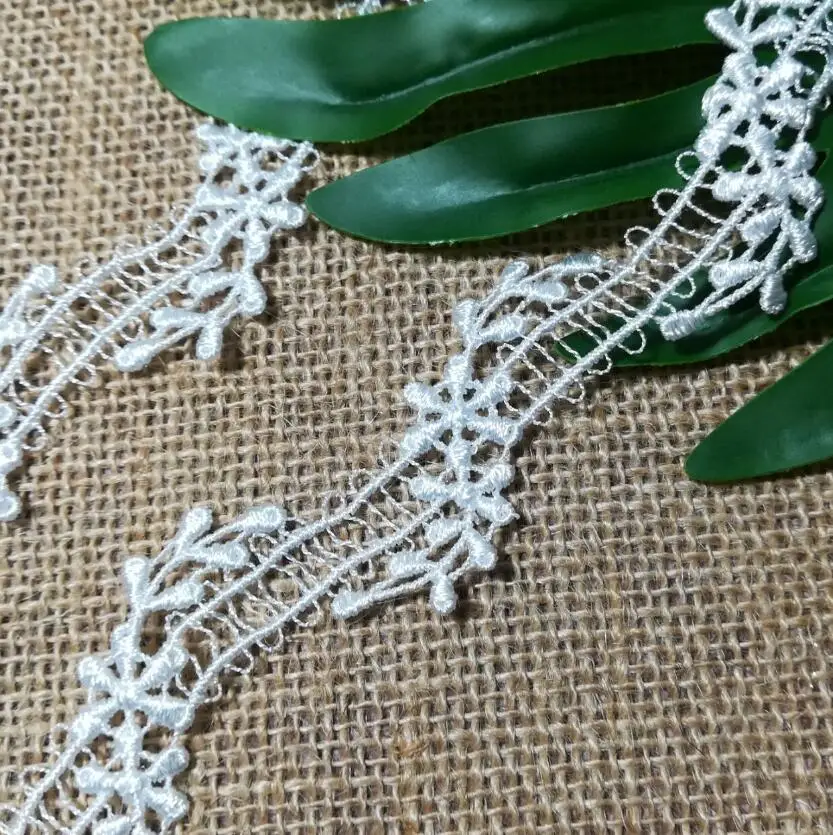 1 м Высококачественная кружевная ткань ширина 3 см вышивка белая лента занавеска