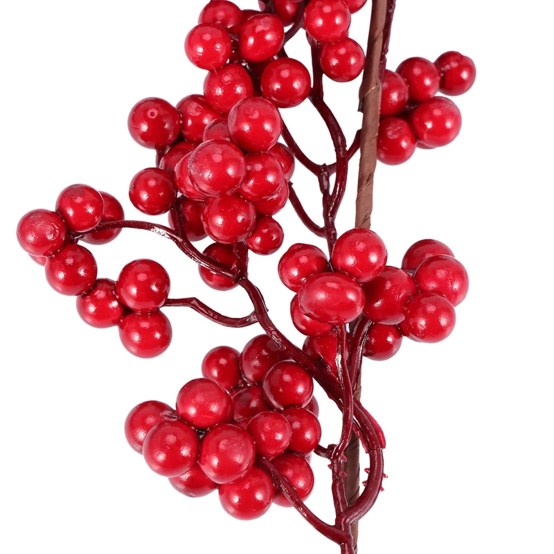 

5.9 Ft Christmas Red Berry Garland Artificial Burgundy Red Pip Christmas Garland for Fireplace Decorations Holiday Decor