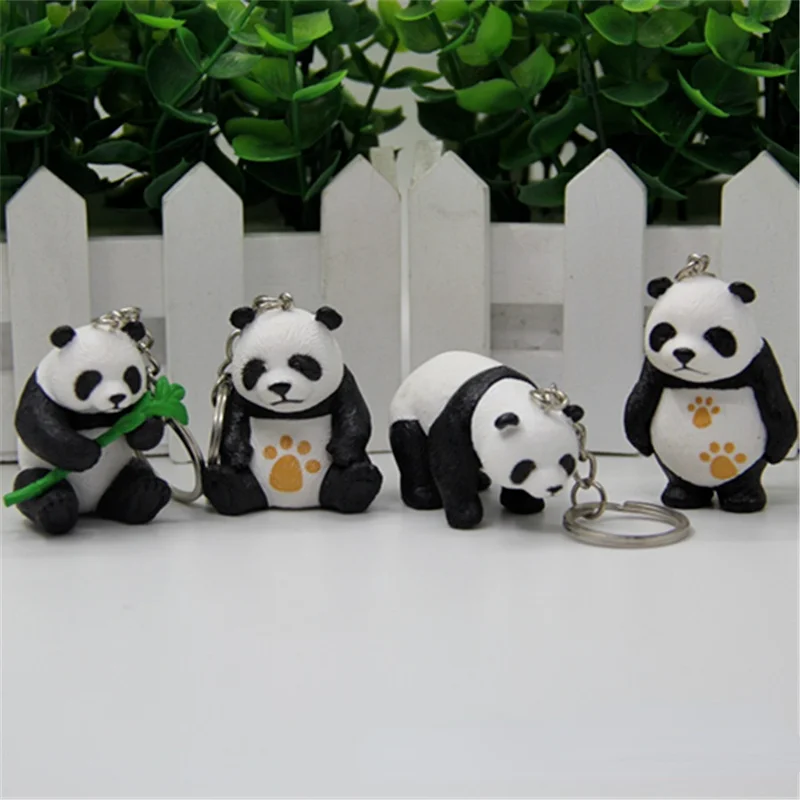 

1pcs Cute and Creative Three Dimensional Panda Doll Pendant Kawaii Panda Keychain Fashion Lady Bag Student School Bag Pendant