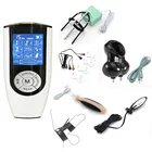 Сильнейший БДСМ мощный Электрический шок грудь сосков Зажимы Анальная пробка катетер звук пенис кольца стимуляция массаж секс-игрушка