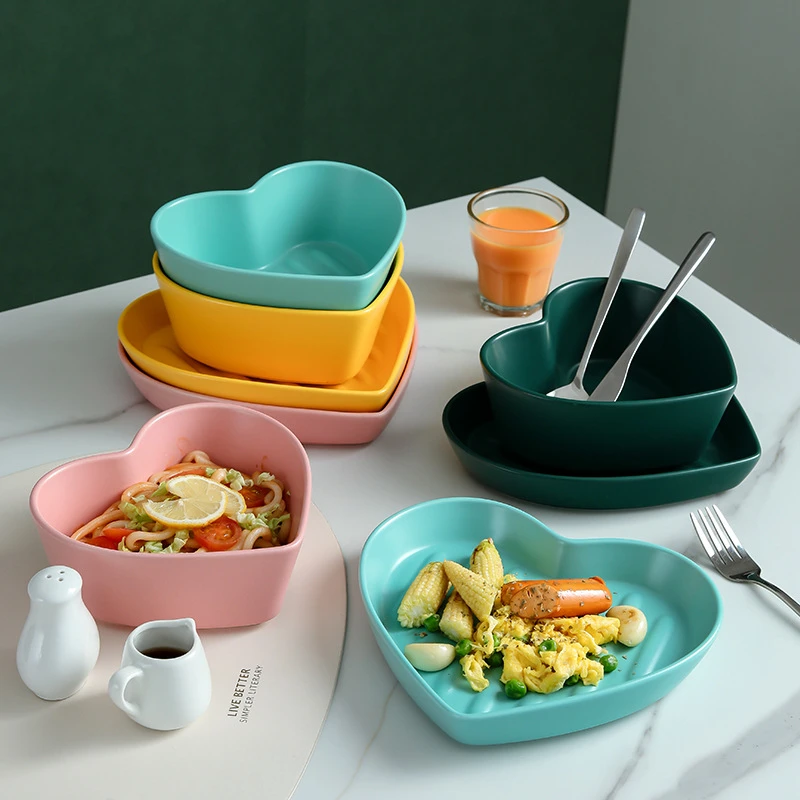 Керамические вечерние столовые приборы тарелки для завтрака посуда миска лапши